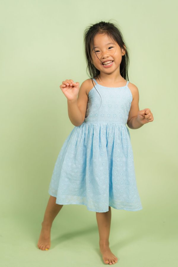 Blue Eyelet Daughter Dress