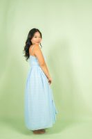 Blue Eyelet Mother Dress
